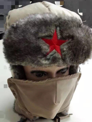 Lei feng hat men's five - star red star special mask
