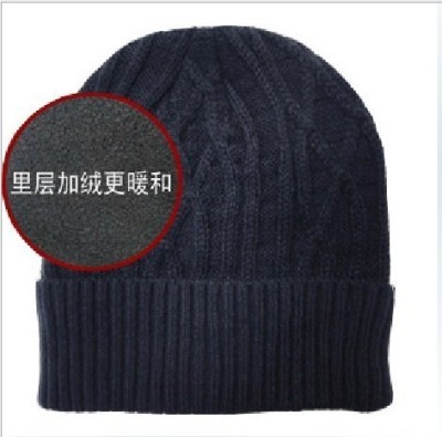 The Popular Korean version of winter warm flaxen hair ball knitted men 's hat woolen hat yiwu foreign trade factory.