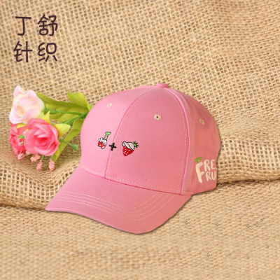 2016 new candy colored fruit embroidery baseball caps and cap personality trend embroidery men's and women's baseball caps.