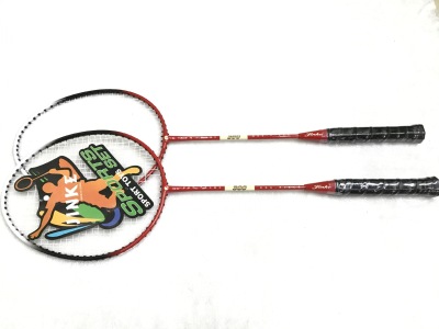 The factory direct selling JINKE-300 badminton rackets 2 to be used for the super light alloy competition training 