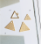 Frosted Geometric Triangle Pendant DIY Earrings Material Package Glossy Triangle Copper Sheet