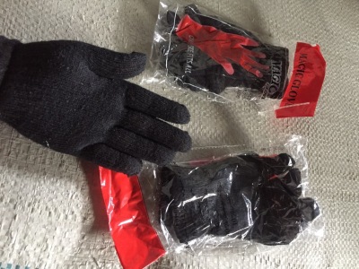 Gloves are on sale for small black tail stock.