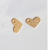 Frosted Love Copper Sheet Sandblasting Special-Shaped Connection Pendant DIY Earrings Material Package