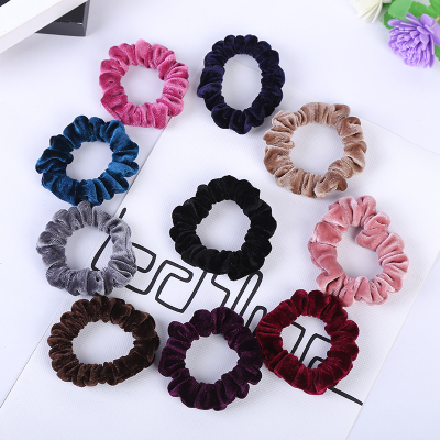 New Korean version flannelette head flower large intestine loop women's fashion headwear hair band 2 yuan shop hair accessories can be customized