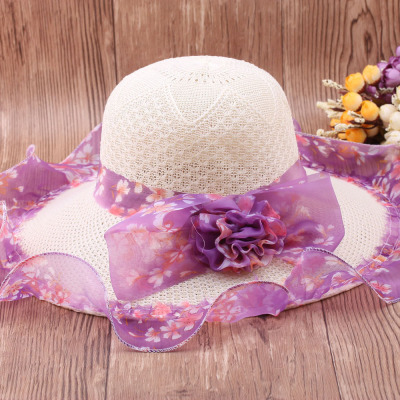 Hat Female Summer Beach Hat Seaside Travel Versatile Sun Protection Foldable Big Brim Sun Sunhat Straw Hat