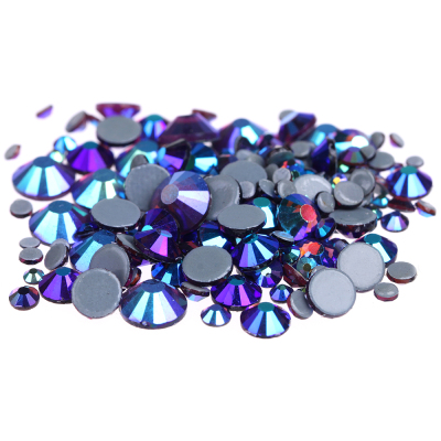 Amethyst AB Hotfix Crystal Rhinestones ss6-ss30 And Mixed Glue Backing Iron On Glass Stones Applique  DIY Decoration