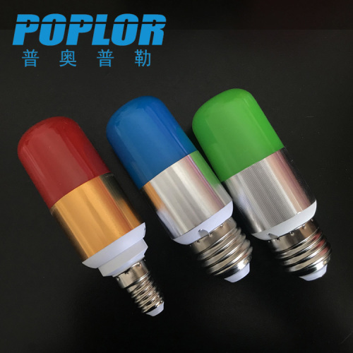 l ed color candle light 5w aluminum 360 degree luminous constant current red green blue light bulb