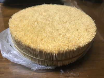Bulk single end and double end 1KG toothpicks 2.0*6.5cm bamboo select 32PC wholesale