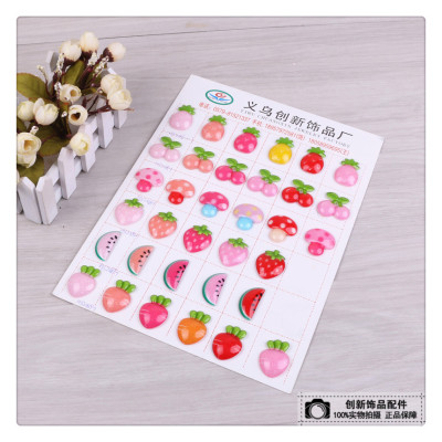 Fruit acrylic boutique patch school bag stationery decorative cartoon patch popular cartoon decorative accessories