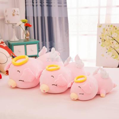 Creative down cotton angel pig soft planking pig pillow plush toys