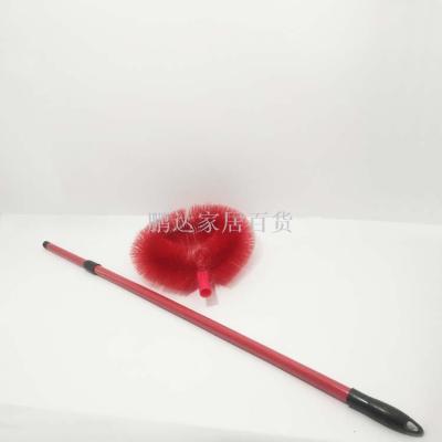 Dust removal brush PP silk retractable rod dust to clean the round shape of a spider's web.