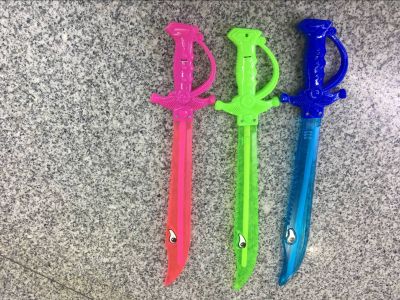 Factory Direct Sales Small Shark Knife with Light with Music Rose Red Yellow Blue Mixed Color Length 38cm