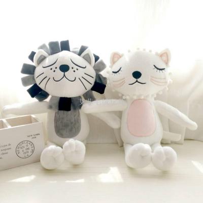Ins cats, lions and children comfort pillow dolls with plush toys