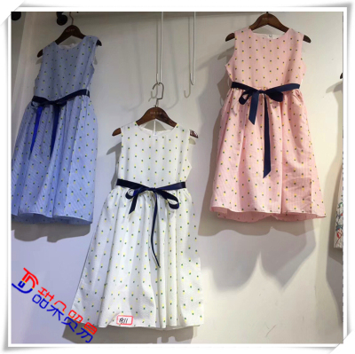 Children's wear dress spring new girl cotton skirt children embroidered dress spring.