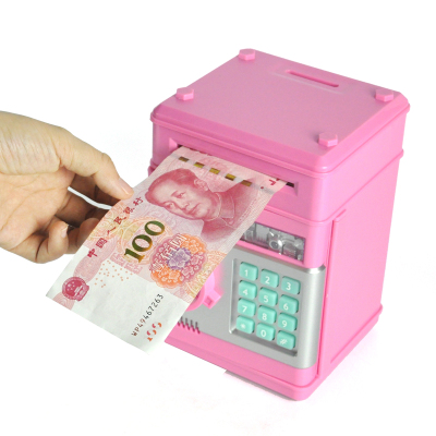 Kids Electronic Money Safe Box Password Saving Bank ATM for Coins and Bills Code Key Case system Money Saving box