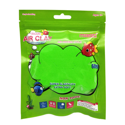Manufacturer direct selling bag of non-toxic super light clay environmental colored clay children toy space mud putty.