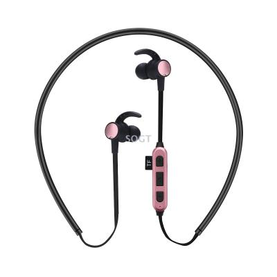 SOGT bluetooth headphone headphone in ear neck movement running wireless headphone magnetic tape insertion card 