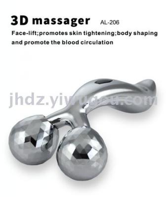 3D manual roller skinny face massager 2 rounds of shaping firming beauty massager thin face magic device