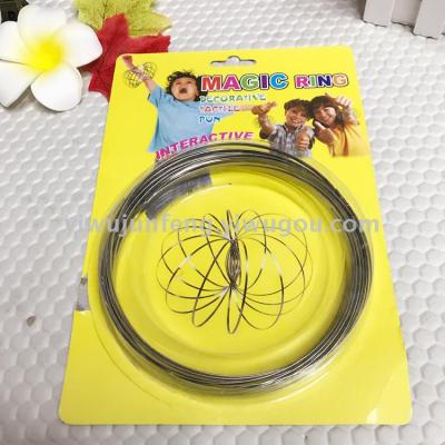 A large number of spot 2018 hot style stainless steel pressure relief hand ring magic hand ring fluid toys.