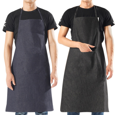 Apron custom pure color Korean version denim apron gift promotion apron
