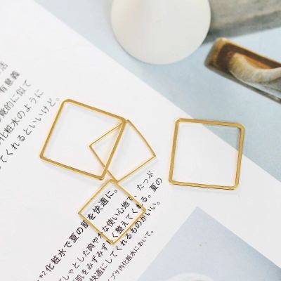 DIY Shaped Copper Ring Square Shape Copper Ring Earrings Necklace Accessories DIY Earring Material