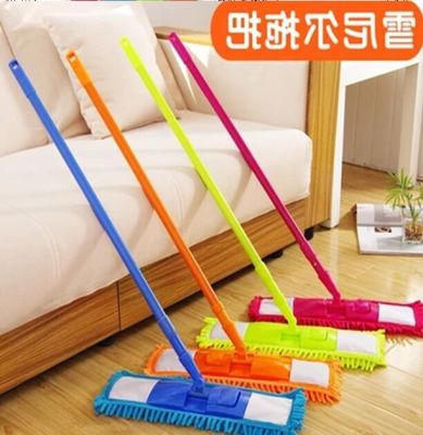 Chenille Large Flat Mop Lazy Household Office Slippers for Wooden Floor Stainless Steel Removable Washable Wet and Dry Dual-Use Mop