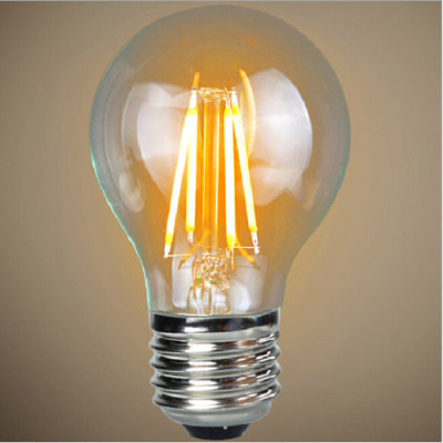 LED energy-saving incandescent lamp tungsten filament lamp 8W transparent glass bulb lamp