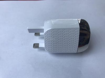 British standard plugs dual USB 2A phone charger adapter.