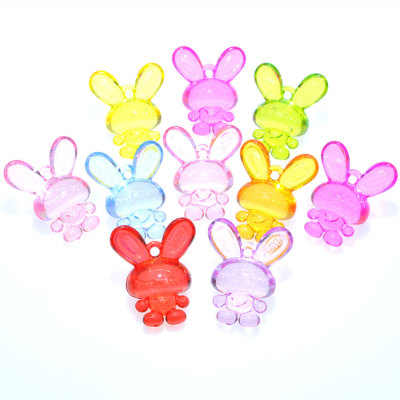 Acrylic Beads Crystal Gem Toy Children's Colorful Beaded Big Head Rabbit Treasure Kindergarten Holiday Gift