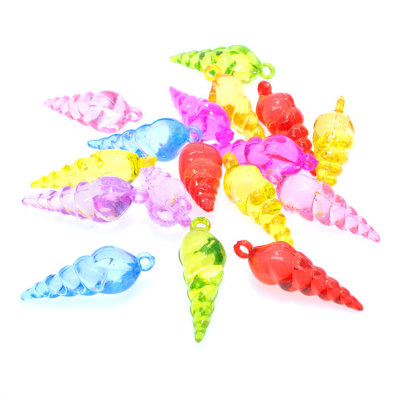Children's Colorful Transparent Plastic Acrylic Beaded Toy Conch Boys and Girls DIY Gem Gift for Sale by Catty
