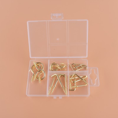 Copper plated cup hooks with different specifications of 24pc.