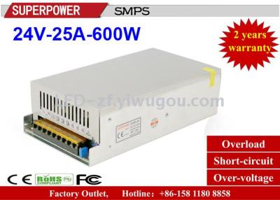 DC 24V25A LED switching power supply 600W security/adapter power supply.