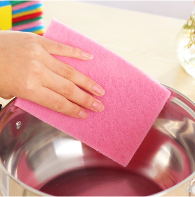 10-Piece Multi-Functional Colorful Scouring Pad Dishwashing with Sand Sponge and Cloth Kitchen Oilproof Dishes Cloth