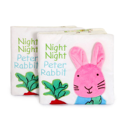  Rabbit cloth book baby   story book every page have the ring paper.