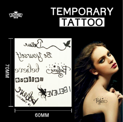 Tattoo Sticker Beautiful English Water Transfer Tattoo Sticker English Letters