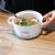 The Nordic flamingo bubble bowl with a cartoon creative ceramic bowl powder is a large capacity soup bowl Korean bowl.