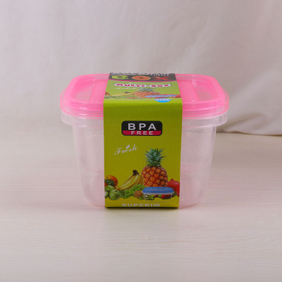 square and candy color transparent pp preservation box sealing student lunch store content box sealing box that occupy the home