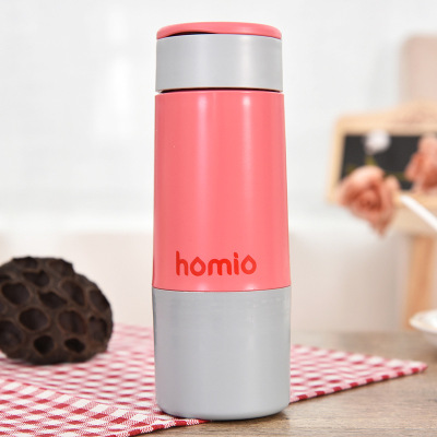 A double-decker sport glass portable cup for creative student filters South Korean water bottle