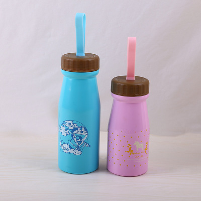Wholesale gift water cup large student cuddly creative plastic cup Korean candy ribbon cover portable cup