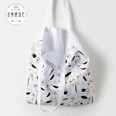 100% cotton cloth bag printing custom-made portable shopping bag eco-shopping cotton bag