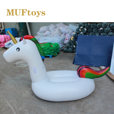 PVC inflatable white dragon horse mounted on the spot white swan inflatable floats inflatable tianma unicorn 280CM