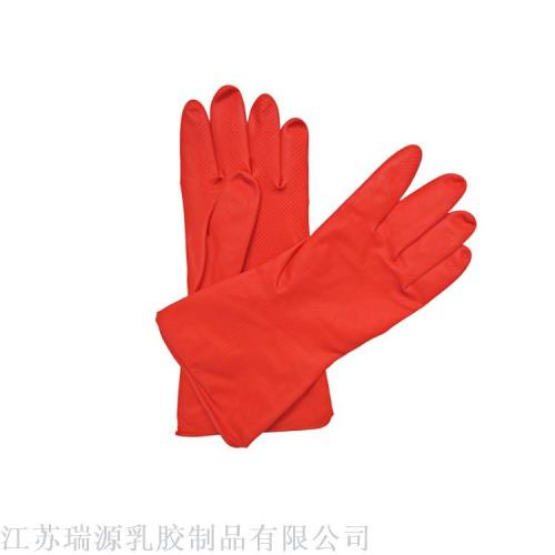 80g latex gloves red industrial gloves for construction site latex household gloves washing and washing rubber gloves