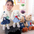 Hot selling popular super cute and comfortable doll bear and rabbit with navy uniform plush toy