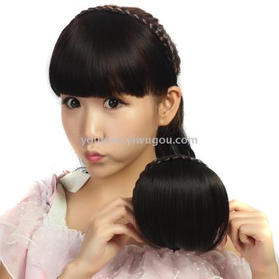 New twist braid fake liu hai female invisible braid hair band hair band liu hai wig natural lifelike liu hai film.