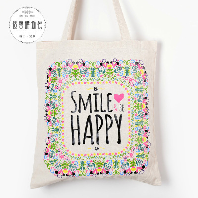 Printed cotton bag wholesale portable shopping bag shopping canvas bag customized for logo