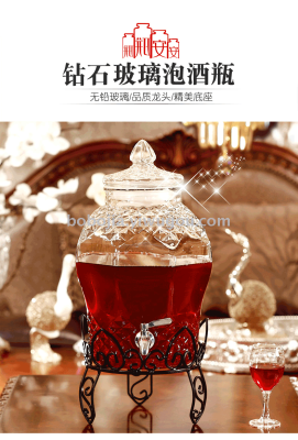 Bubble wine bottle with tap medicine wine jar lead - free sealed jar enzyme bucket wine bottle ginseng Bubble wine bucket