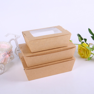 Manufacturers direct sales of environmental food packaging box boxes of disposable cowhide boxes can be customized.