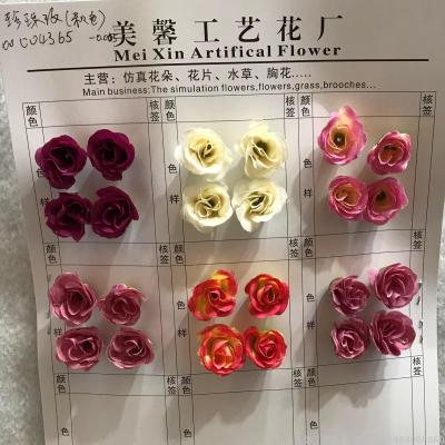 Small rose head imitation flower silk cloth flower head accessories accessories.