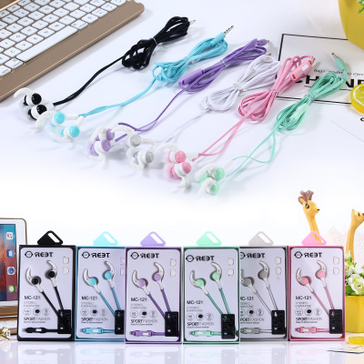 Jhl-re075 new in-ear headphone cable control universal phone headset noodle line foreign sales.