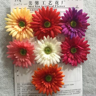 Artificial flower head small sun flower person artificial silk cloth flower head ornament accessories accessories.